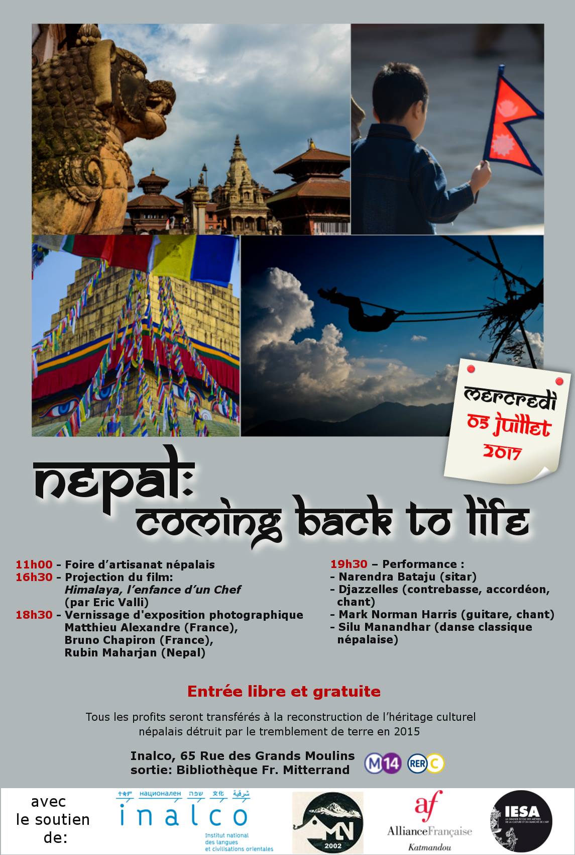 You are currently viewing Nepal: Coming Back to Life – concerts et événements culturels – 5 juillet 2017, INALCO (Paris)
