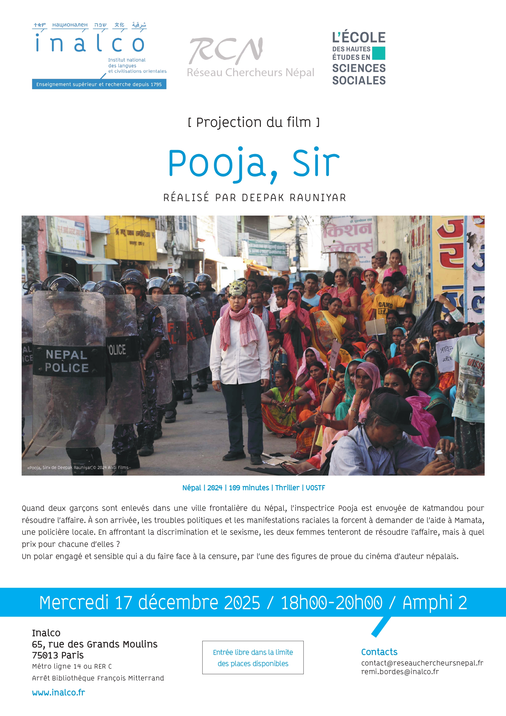 Lire la suite à propos de l’article Projection du film Pooja, Sir de Deepak Rauniyar