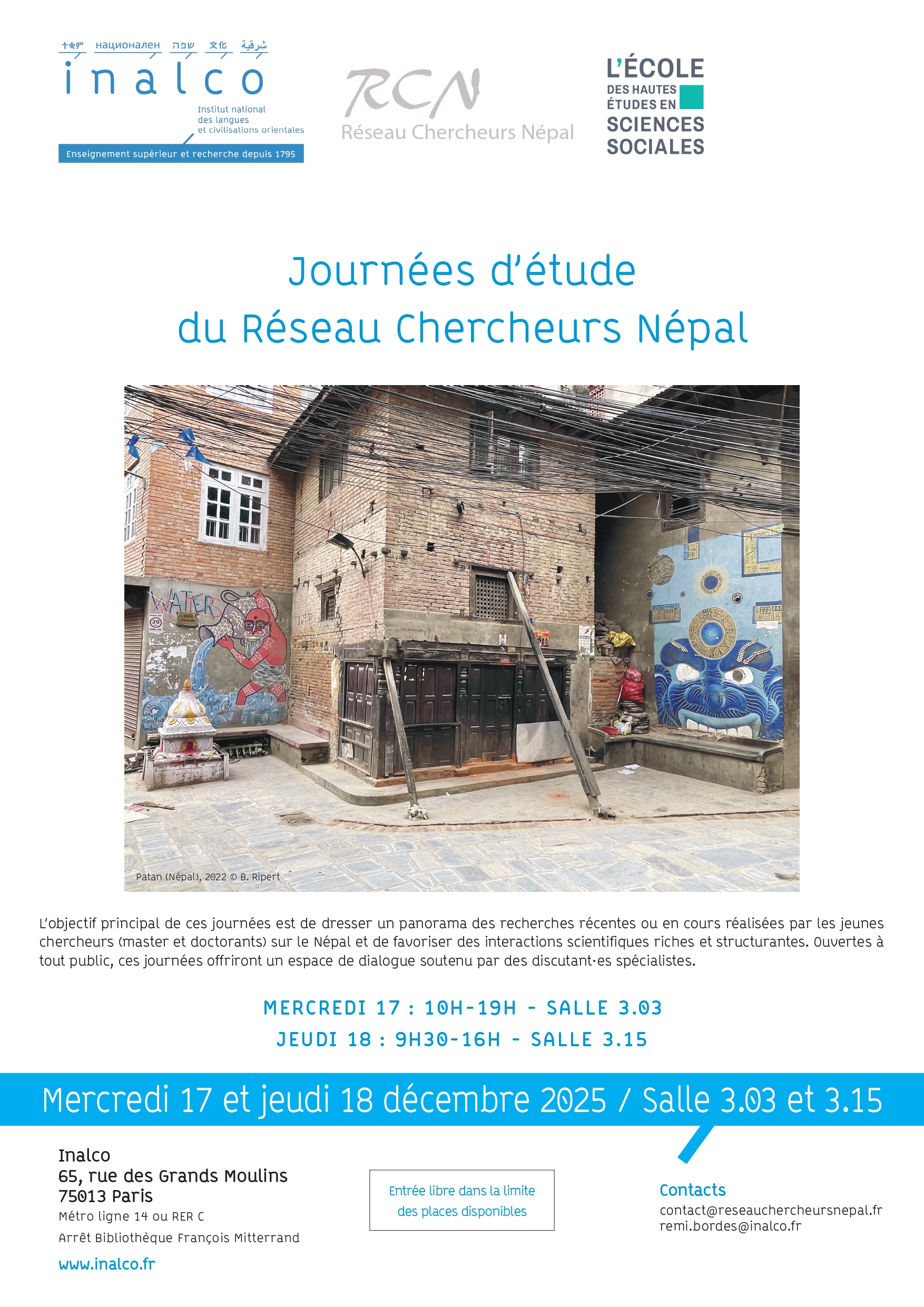 You are currently viewing Journées d’étude du Réseau Chercheurs Népal — 17 & 18 décembre 2025, INALCO